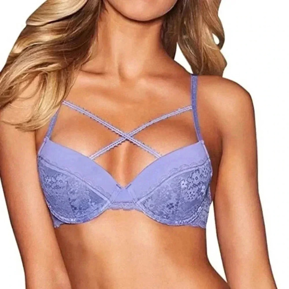 Fredricks Of Hollywood Padded Lace Bra 32C NWT Lydia Strappy Detail - Picture 1 of 5